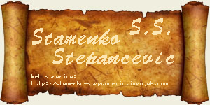 Stamenko Stepančević vizit kartica